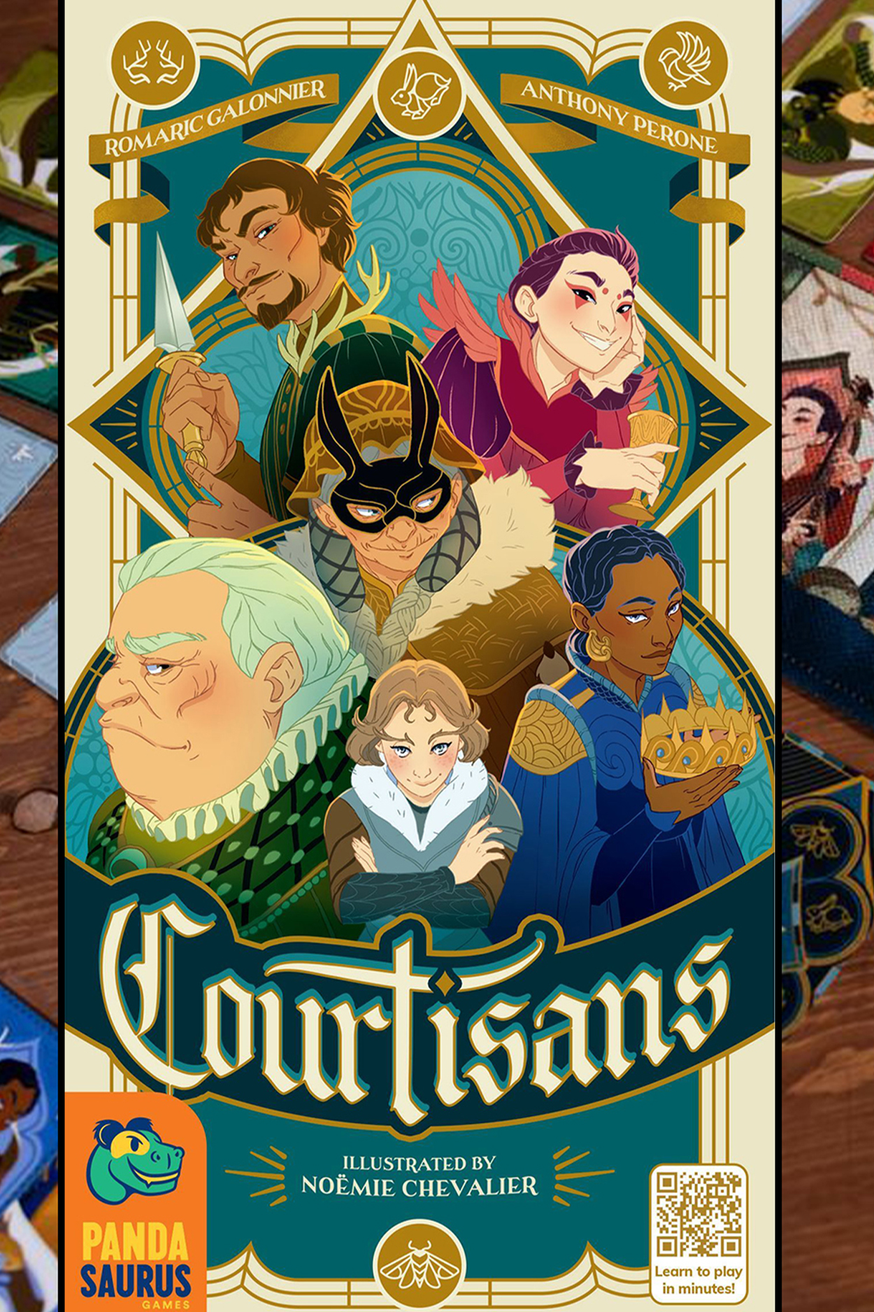 Courtisans, a board game by Romaric Galonnier and Anthony Perone